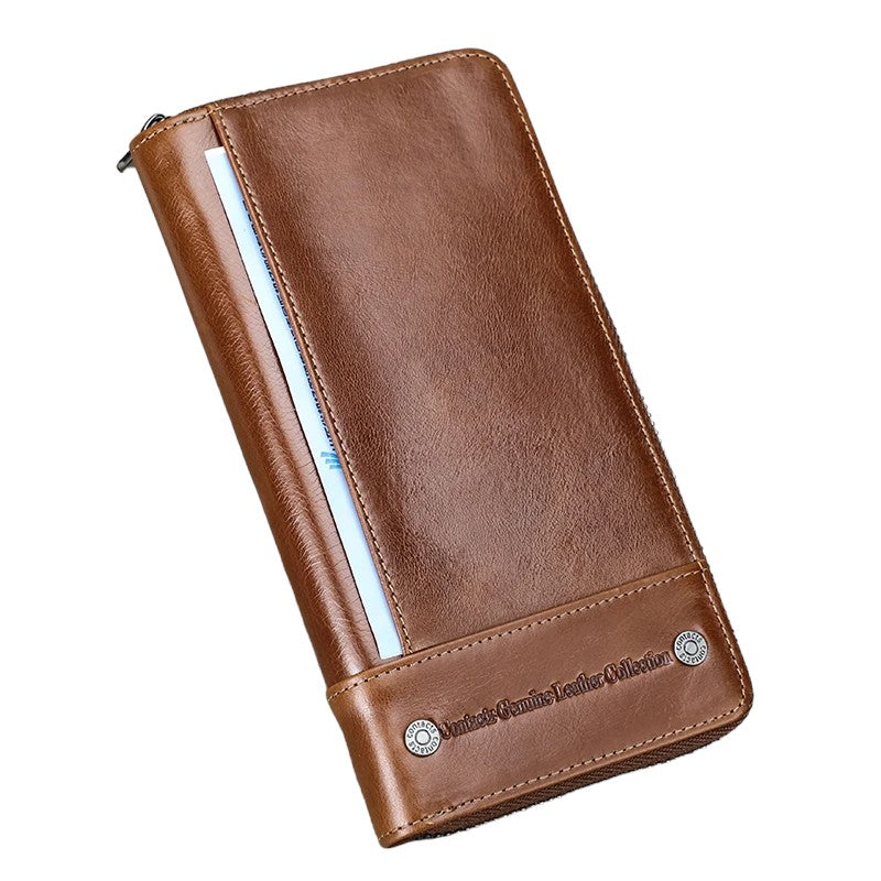 Tim CONTACT'S RFID Men Wallet Genuine Leather Clutch