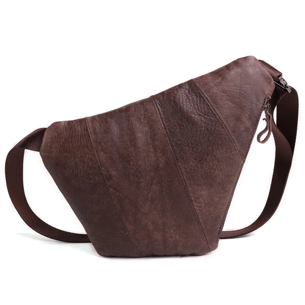 agotado @@@@@@ Hermie Bolso bandolera de cuero genuino para hombres y mujeres