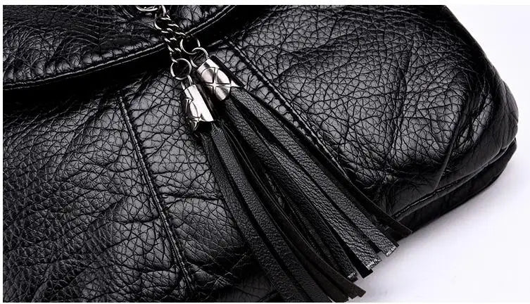 Chic Tassel Crossbody PU Leather Crossbody Bag