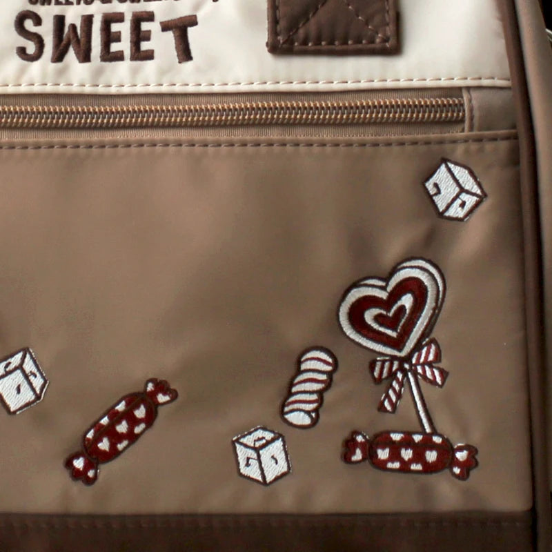 Embroidered Messenger Bag