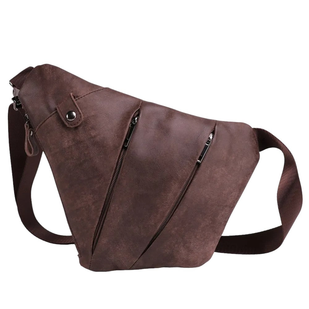 agotado @@@@@@ Hermie Bolso bandolera de cuero genuino para hombres y mujeres