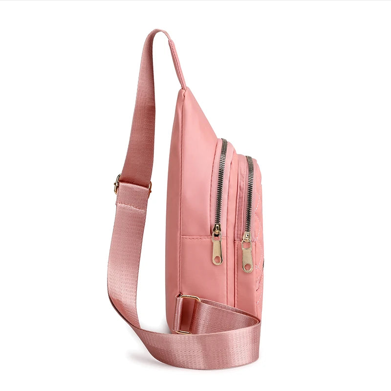 चमकदार नायलॉन महिलाओं का क्रॉसबॉडी बैग