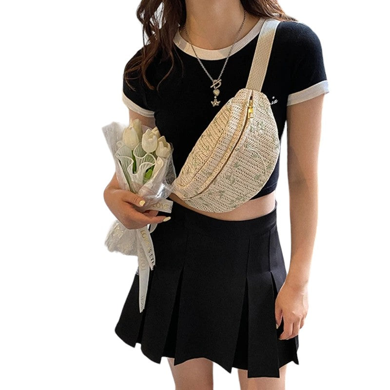 Fashion Straw Waist Packs for Women