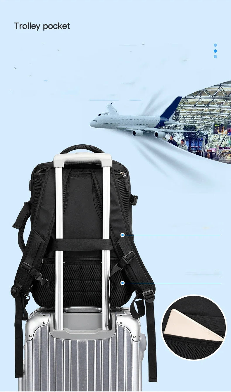 Mochila de viaje en avión: bolsa de equipaje espaciosa y versátil