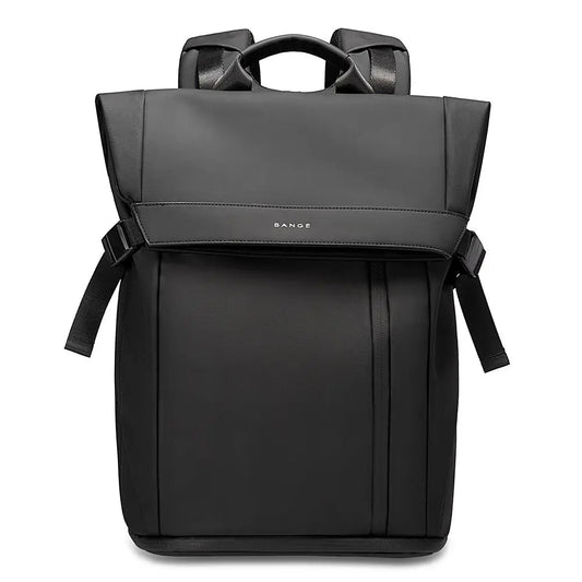 Black Multi-Compartment Laptop Backpack for Men