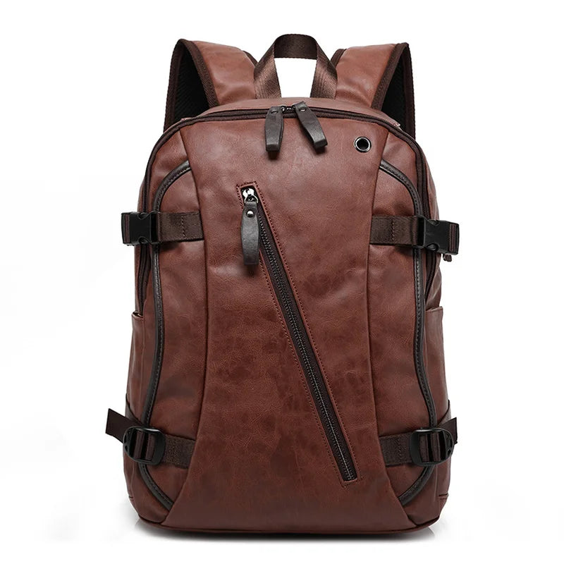 Vintage Leather Backpack for Men Travel & School