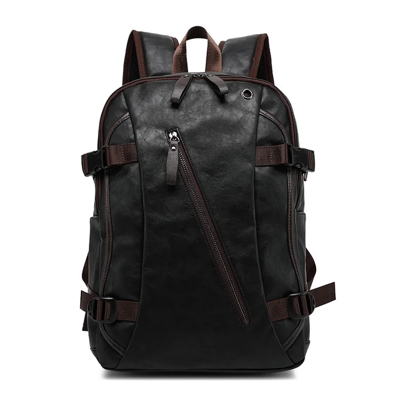 Vintage Leather Backpack for Men Travel & School