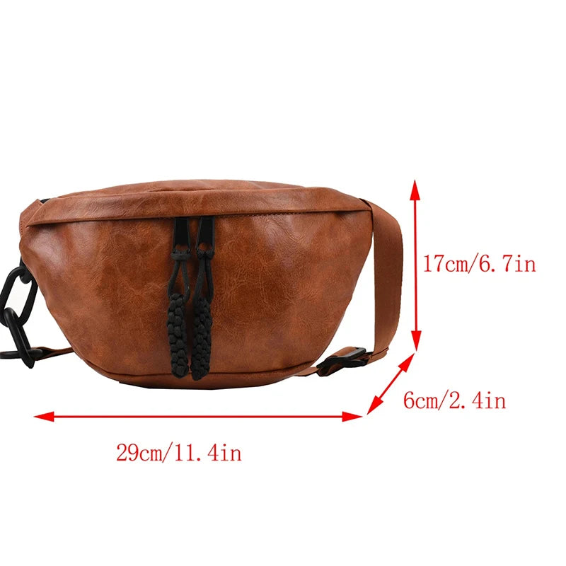 Soft Leather Waist Bag for Women