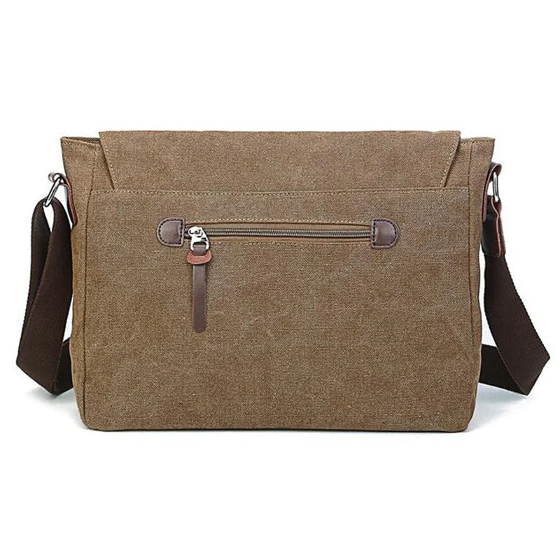 Men's Vintage Canvas Messenger Travel Bag