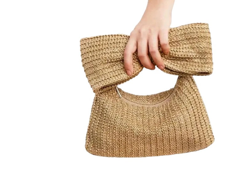 Cara Fashion Trend: Bow Straw Woven Handbag