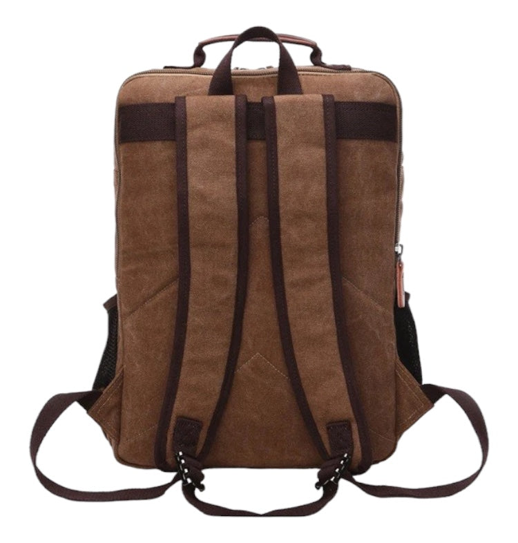 Mochila de lona Vintage para hombre, bolso de hombro de viaje de gran capacidad, bolso de estudiantes de moda de alta calidad, mochila para ordenador portátil para hombre