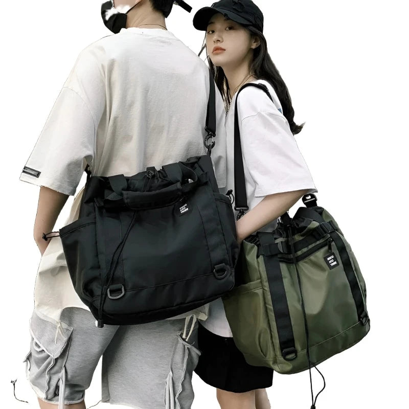 Effortlessly Stylish Organized: Men's Nylon Satchel Bag