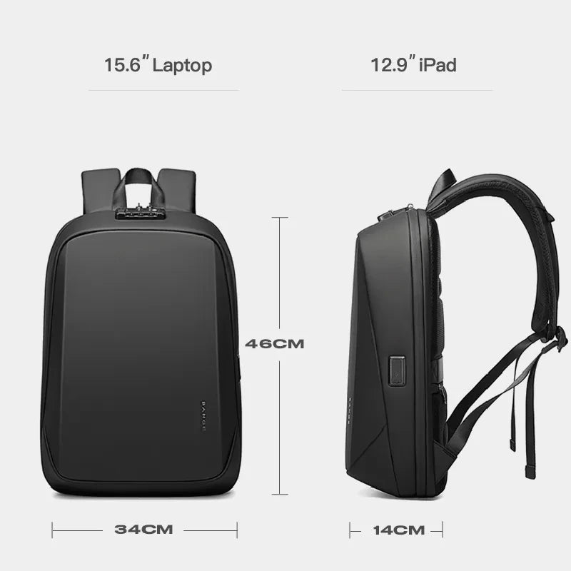 Mochila BANGE, mochila para ordenador portátil de marca, mochilas escolares antirrobo impermeables, bolsa de viaje USB, mochila de negocios para hombre 2024