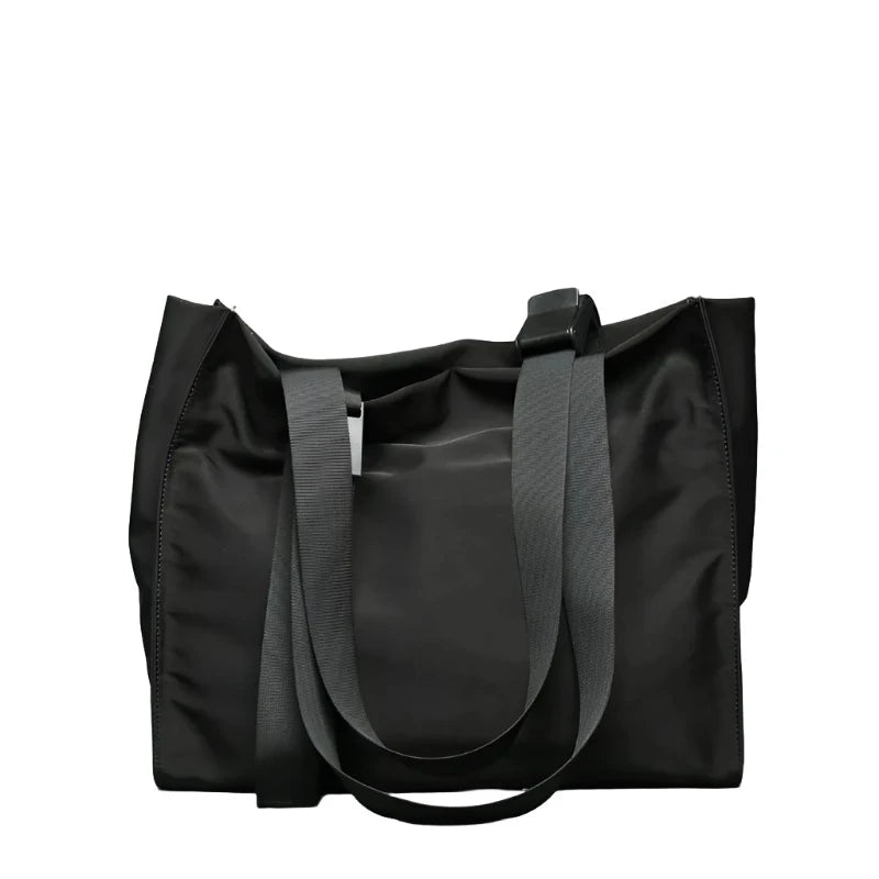 Spacious Style for All: Unisex Black Tote Bag