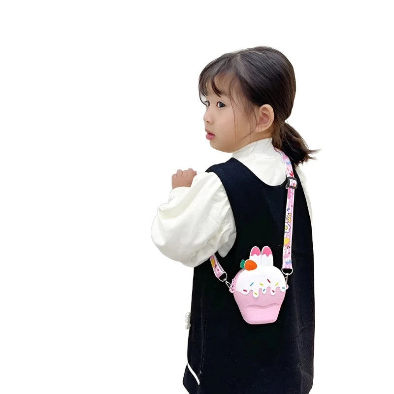 बच्चों के लिए आइसक्रीम सिलिकॉन मैसेंजर बैग