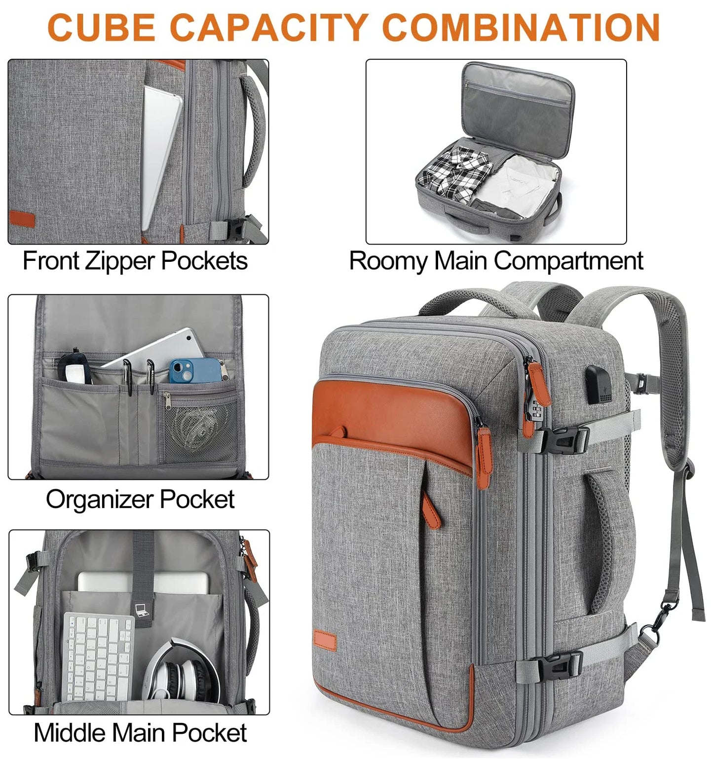 Large Capacity Travel Backpack for Men and Women