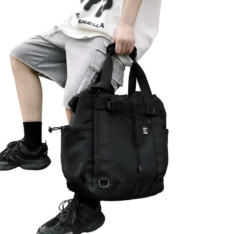 Organizado con estilo y sin esfuerzo: bolso satchel de nailon para hombre