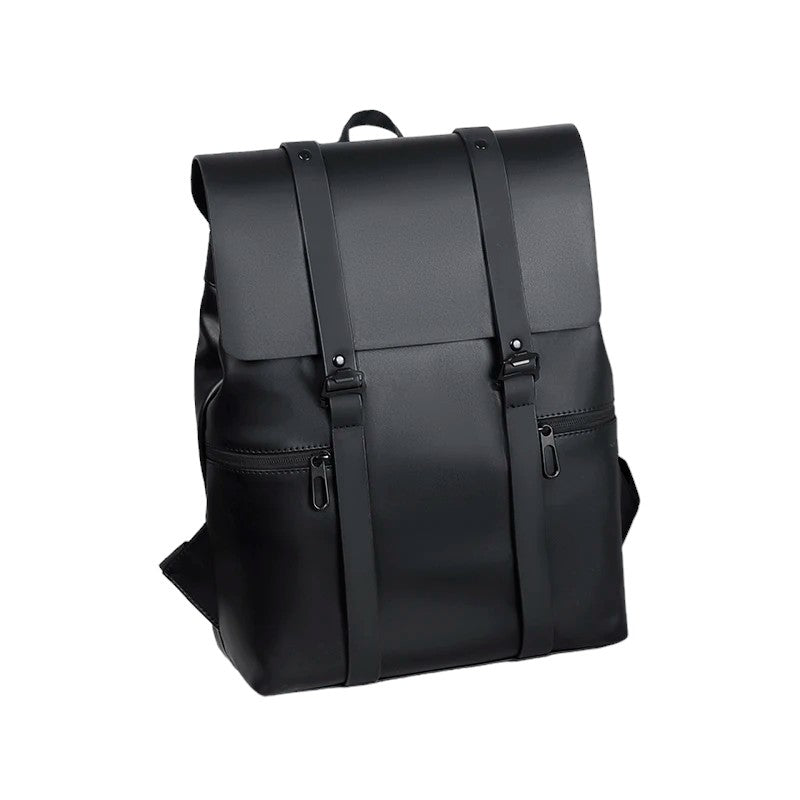 Ricky Black Leather Men's Backpack