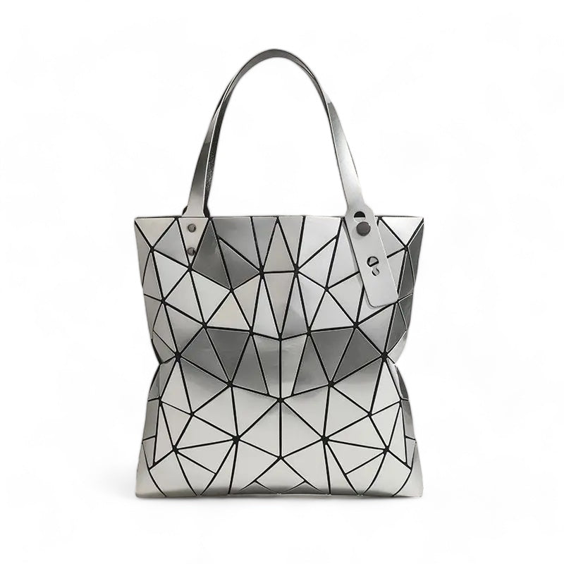 Tote geométrico luminoso: bolso de mujer reflectante