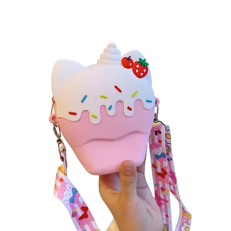 Ice Cream Silicone Messenger Bag for Kids