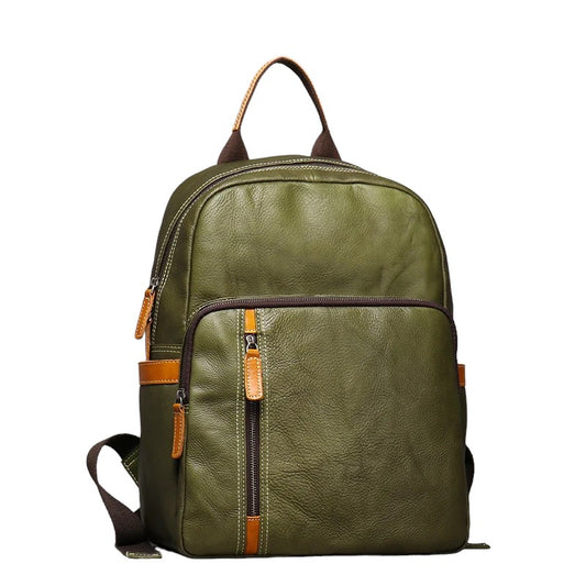 Leathfocus Men's Genuine Leather Travel Backpack