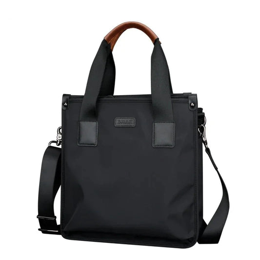 Effortlessly Transition from Work to Weekend: Unisex Canvas Cowhide Satchel Bag