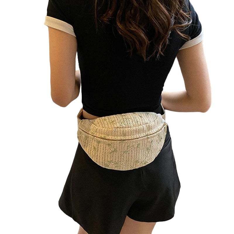 Fashion Straw Waist Packs for Women