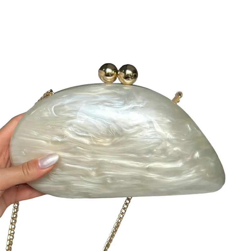 Acrylic Shell Clutch Bag