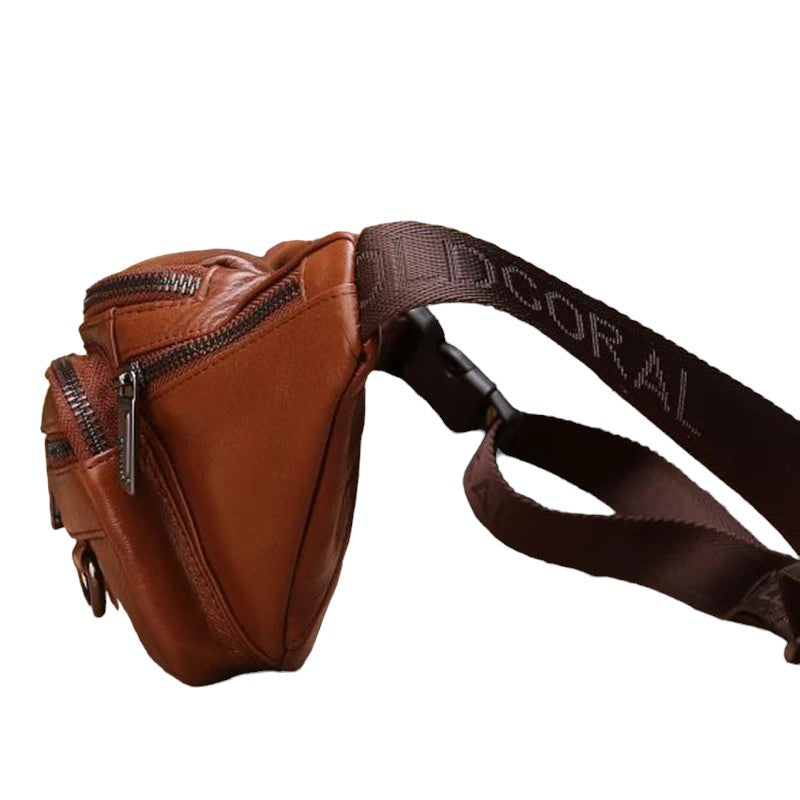 HeritageHike: Stylish Genuine Leather Waist Pack -Unisex