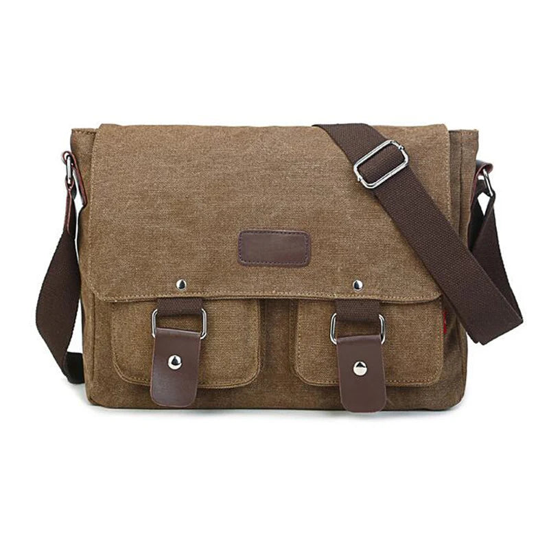 Men's Vintage Canvas Messenger Travel Bag