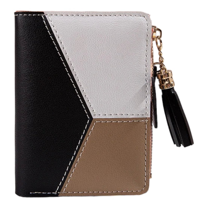 Cartera de mujer Cartera de cuero PU para mujer hecha de cuero monederos para mujer tarjetero plegable portátil monederos para mujer