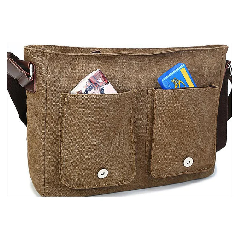 Men's Vintage Canvas Messenger Travel Bag