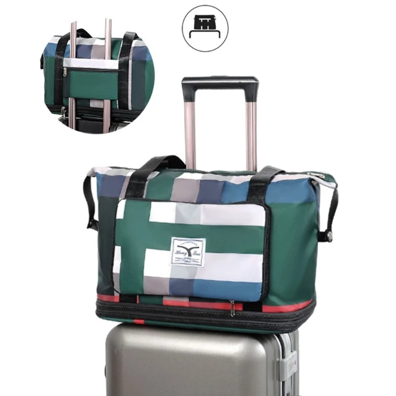 यूनिसेक्स बड़ी क्षमता वाला यात्रा डफ़ल बैग