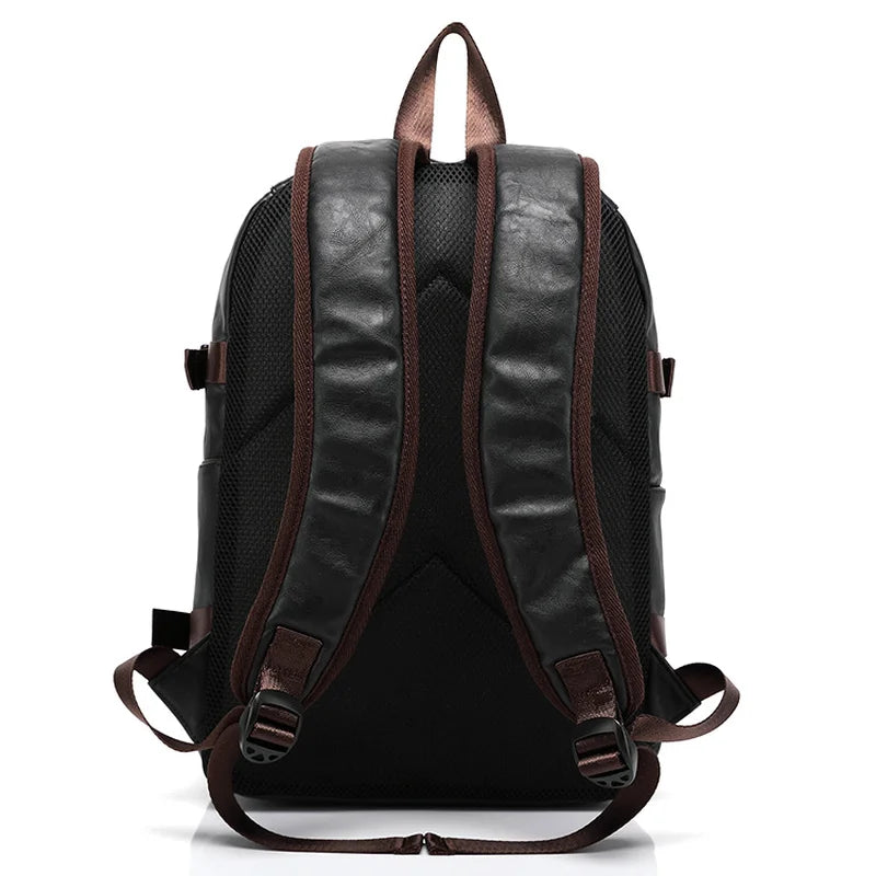 Vintage Leather Backpack for Men Travel & School