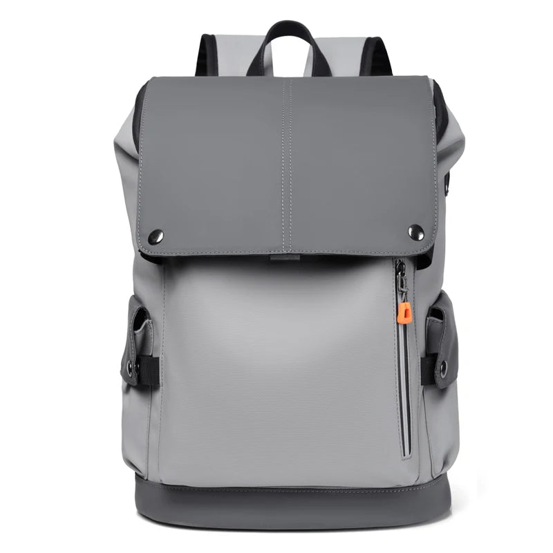 Urban Man's PU Leather Waterproof Laptop Backpack