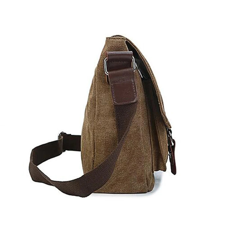 Men's Vintage Canvas Messenger Travel Bag