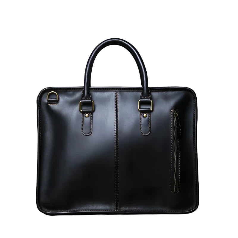 Timeless Sophistication: NZPJ Top-Grain Leather Briefcase