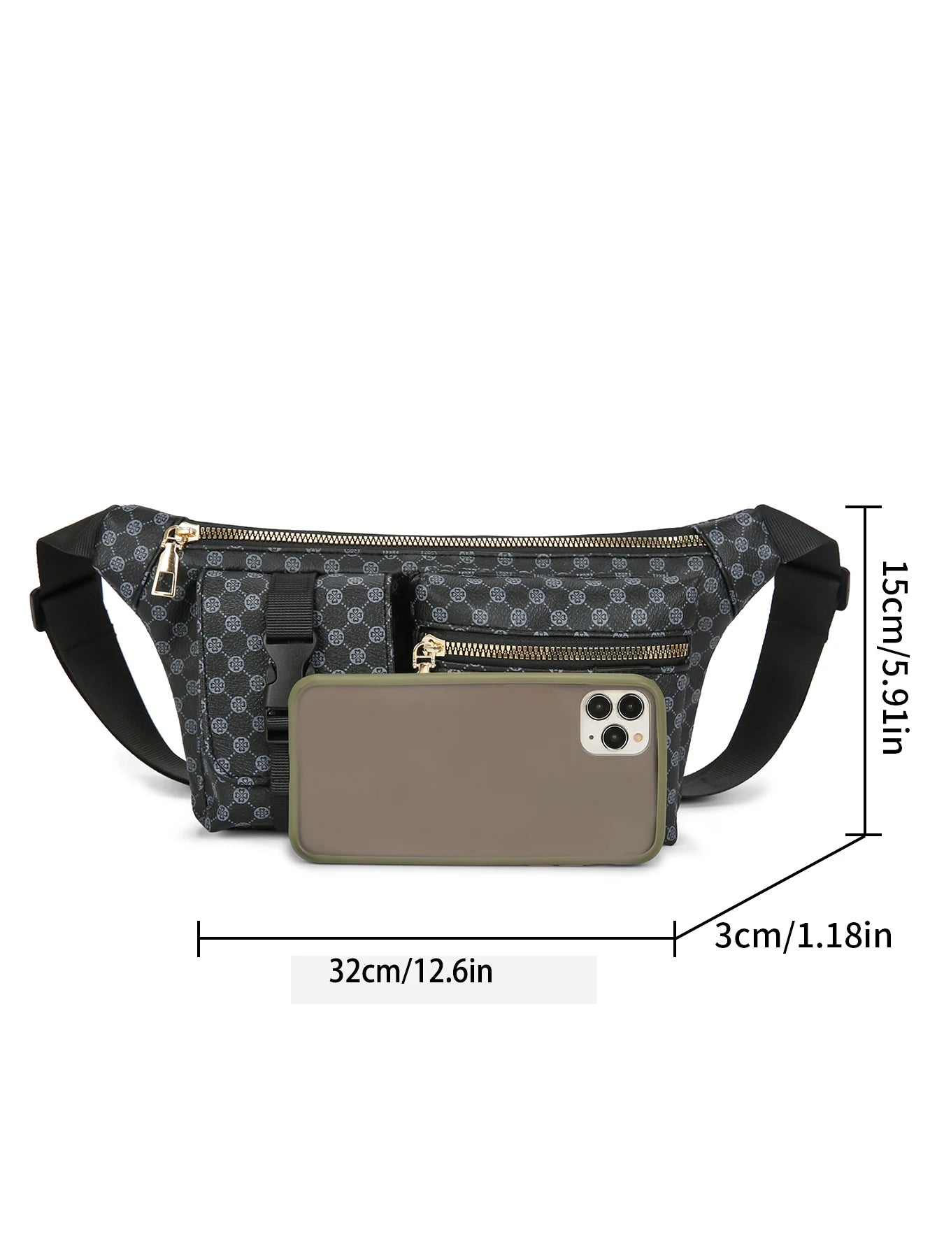 Versatile Plaid Waist Bag for Active Lifestyle