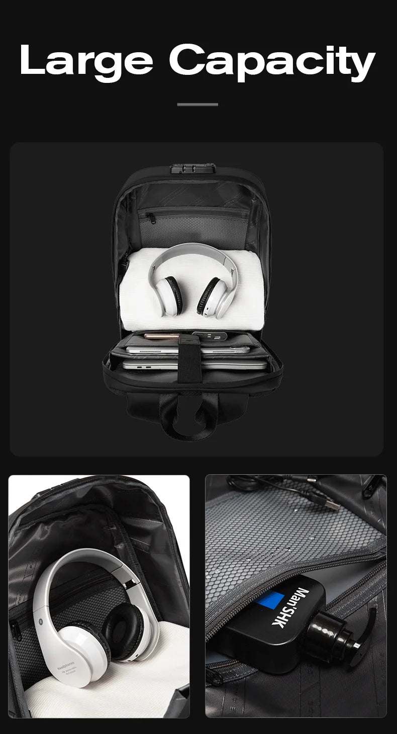 Stylish Hard-Shell Anti-Theft Laptop Backpack