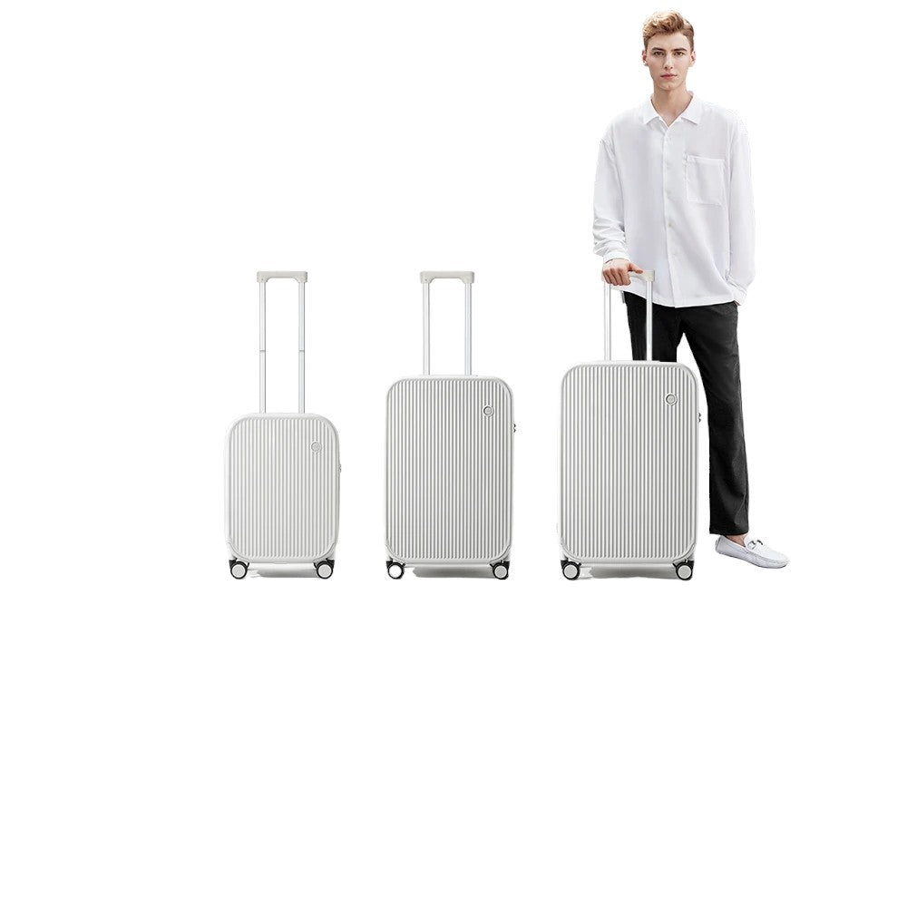 Maleta de viaje con ruedas Mixi, equipaje de mano con soporte para teléfono y taza, Maleta de viaje con ruedas duras