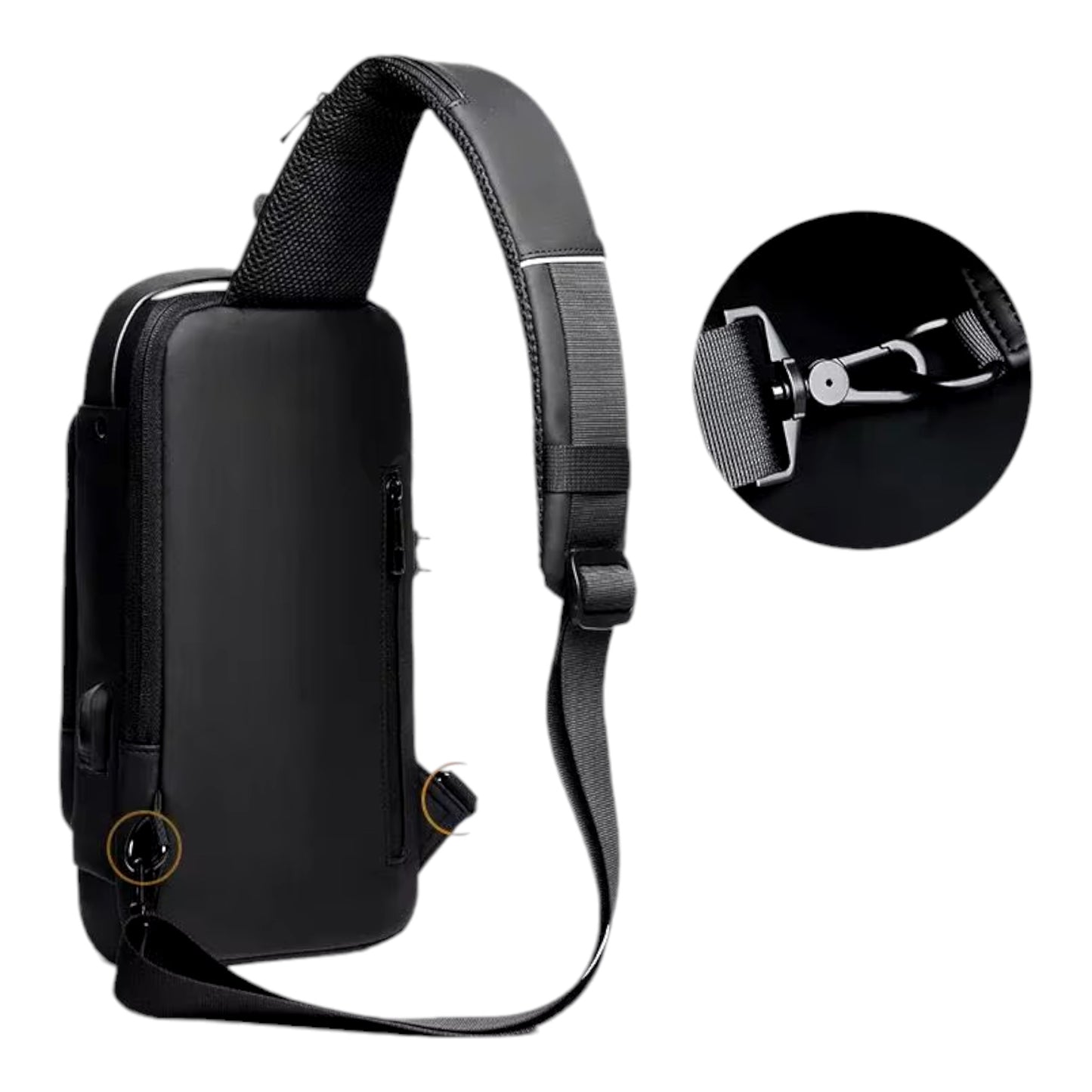 Men's Anti-Theft USB Sling Crossbody Bag(2)