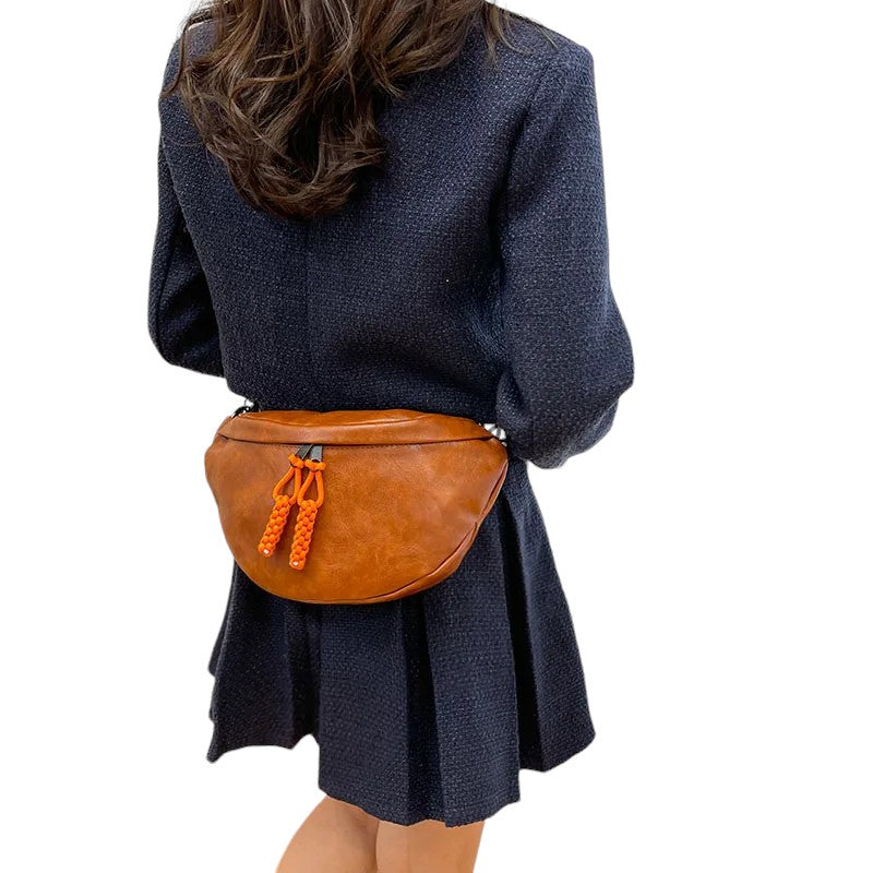 Jelly Soft Leather Waist Bag