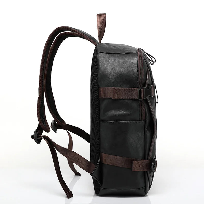 Vintage Leather Backpack for Men Travel & School