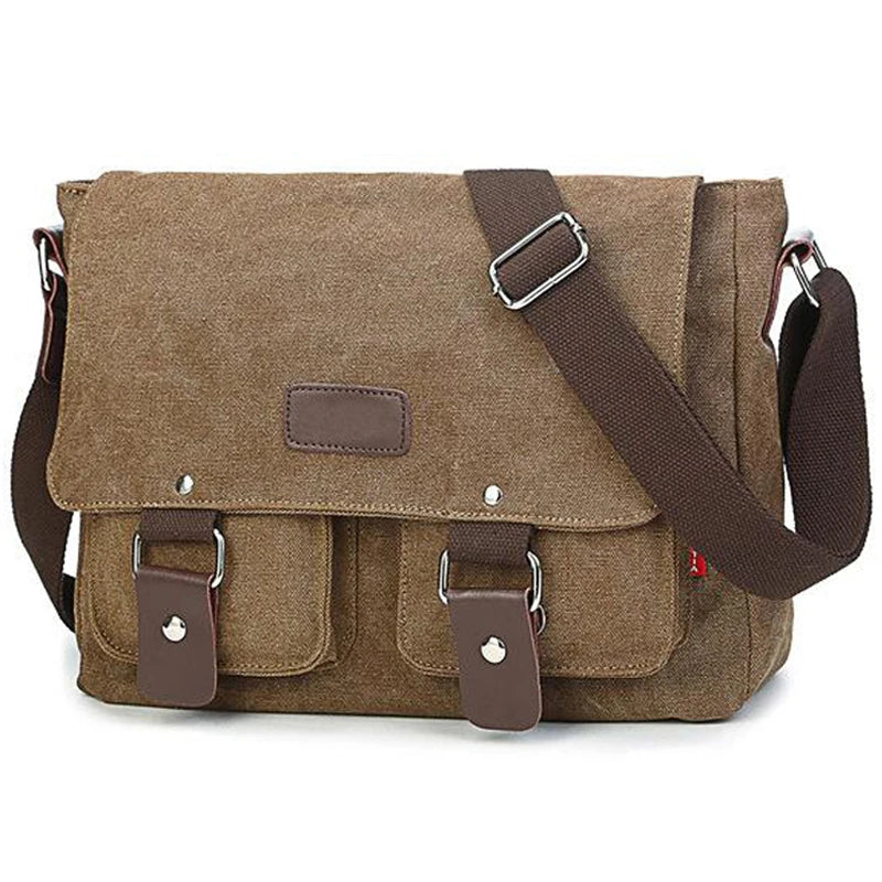 Men's Vintage Canvas Messenger Travel Bag