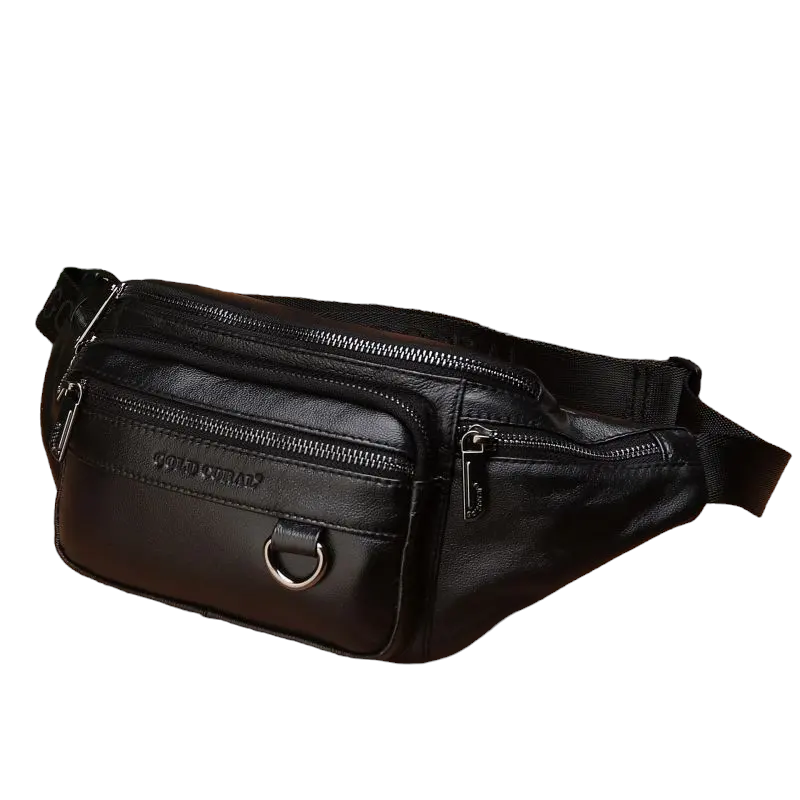 HeritageHike: Stylish Genuine Leather Waist Pack -Unisex